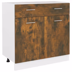 Mobile con Cassetto Rovere Fumo 80x46x81,5 cm Legno Multistratocod mxl 118827