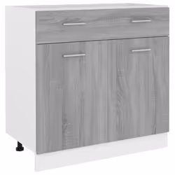 Mobile con Cassetto Grigio Sonoma 80x46x81,5 Legno Multistratocod mxl 103775