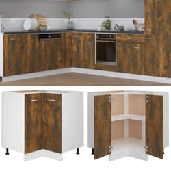 vidaXL Armadietto Cucina “Lyon” Rovere Fumo 75,5x75,5x81,5 cm