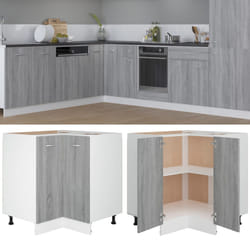 vidaXL Armadietto Cucina “Lyon” Grigio Sonoma 75,5x75,5x81,5 cm