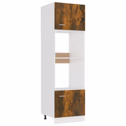vidaXL Armadio per Microonde “Lyon” Rovere Fumo 60x57x207cm - Vista aggiuntiva 2