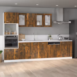 vidaXL Armadio per Microonde “Lyon” Rovere Fumo 60x57x207cm - Vista aggiuntiva 3