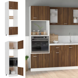 vidaXL Armadio Microonde “Lyon” Rovere Marrone 60x57x207 cm