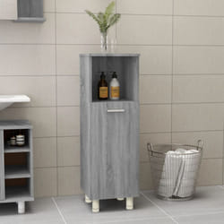 Vidaxl - Armadietto Bagno, Mobile da Bagno Grigio Sonoma 30x30x95 cm in Legno Multistrato 4726