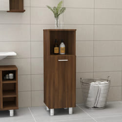 vidaXL Armadietto Bagno Rovere Marrone 30x30x95cm in Legno Multistrato