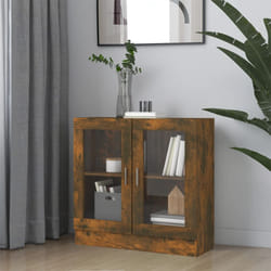 vidaXL Mobile Vetrina Rovere Fumo 82,5x30,5x80 cm Legno Multistrato