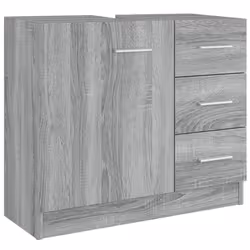 vidaXL Mobile Lavabo Grigio Sonoma 63x30x54 cm in Legno Multistrato - Vista aggiuntiva 2