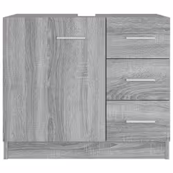 vidaXL Mobile Lavabo Grigio Sonoma 63x30x54 cm in Legno Multistrato - Vista aggiuntiva 3
