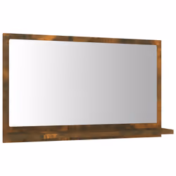 Specchio da Bagno Rovere Fumo 60x10,5x37cm in Legno Multistratocod mxl 121126