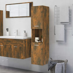 Vidaxl - Armadietto Bagno, Mobile da Bagno Rovere Fumo 30x30x130 cm in Legno Multistrato 4788