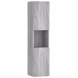 vidaXL Armadietto Bagno Grigio Sonoma 30x30x130cm in Legno Multistrato - Vista aggiuntiva 2