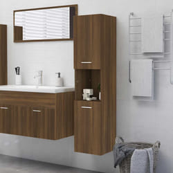 vidaXL Mobile da Bagno Rovere Marrone 30x30x130cm in Legno Multistrato
