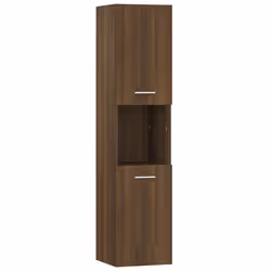 vidaXL Mobile da Bagno Rovere Marrone 30x30x130cm in Legno Multistrato - Vista aggiuntiva 2