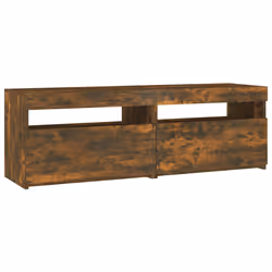 vidaXL Mobile Porta TV con Luci LED Rovere Fumo 120x35x40 cm - Vista aggiuntiva 3