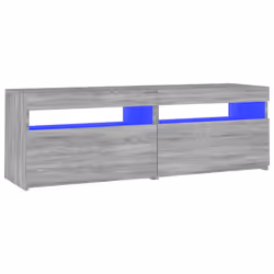 vidaXL Mobile Porta TV con Luci LED Grigio Sonoma 120x35x40 cmcm - Vista aggiuntiva 2