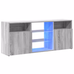 vidaXL Mobile Porta TV con Luci LED Grigio Sonoma 120x30x50 cm - Vista aggiuntiva 3