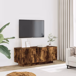 vidaXL Mobile TV Rovere Fumo 100x35x40 cm in Legno Multistrato - Vista aggiuntiva 3