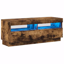 vidaXL Mobile Porta TV con Luci LED Rovere Fumo 100x35x40 cm - Vista aggiuntiva 2