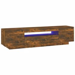 vidaXL Mobile Porta TV con Luci LED Rovere Fumo 160x35x40 cm - Vista aggiuntiva 2