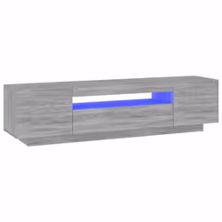 vidaXL Mobile Porta TV con Luci LED Grigio Sonoma 160x35x40 cm - Vista aggiuntiva 2