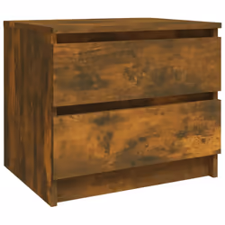 vidaXL Comodino Rovere Fumo 50x39x43,5 cm in Legno Multistrato - Vista aggiuntiva 2
