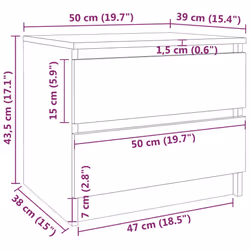 VidaXL 815823 comodino Quercia - Vista aggiuntiva 7