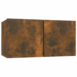 vidaXL Mobile TV Pensile Rovere Fumo 60x30x30 cm in Legno Multistrato - Vista aggiuntiva 2