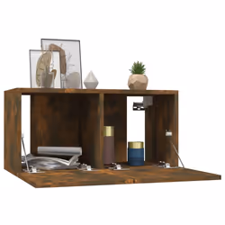 vidaXL Mobile TV Pensile Rovere Fumo 60x30x30 cm in Legno Multistrato - Vista aggiuntiva 3
