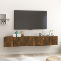 Vidaxl - Mobili Porta tv Pensili 3 pz Rovere Fumo 60x30x30 cm
