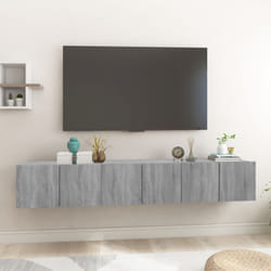 Vidaxl - Mobili tv Pensili Grigio Sonoma 3 pz 60x30x30 Legno Multistrato