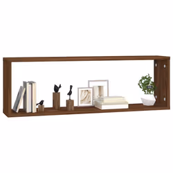 vidaXL Mensole Muro Cubo 4 Rovere Marrone 80x15x26,5 Legno Multistrato - Vista aggiuntiva 3