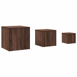 vidaXL Credenze 3 pz Rovere Marrone in Legno Multistrato - Vista aggiuntiva 2