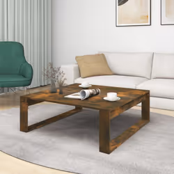 vidaXL Tavolino da Salotto Rovere Fumo 100x100x35 cm Legno Multistrato - Vista aggiuntiva 3