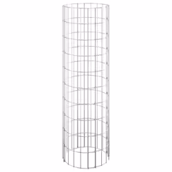 vidaXL Fioriere Gabbione Circolare 3 pz in Acciaio Zincato Ø30x100 cm - Vista aggiuntiva 3