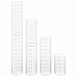 vidaXL Fioriere Rialzate Gabbioni Circolari 4 pz Ø30x50/100/150/200 cm - Vista aggiuntiva 3