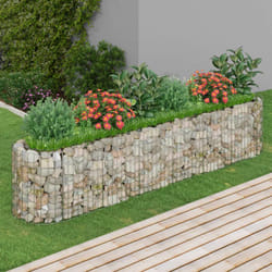 Gabbione con Letto Rialzato in Acciaio Zincato 260x50x50 cm Vidaxl 3106