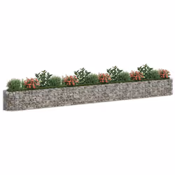 vidaXL Gabbione con Letto Rialzato in Acciaio Zincato 540x50x50 cm - Vista aggiuntiva 3