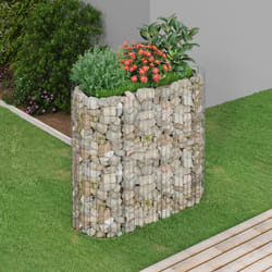 vidaXL Gabbione con Letto Rialzato in Acciaio Zincato 120x50x100 cm