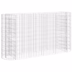 vidaXL Gabbione con Letto Rialzato in Acciaio Zincato 190x50x100 cm - Vista aggiuntiva 2