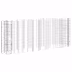vidaXL Gabbione con Letto Rialzato in Acciaio Zincato 260x50x100 cm - Vista aggiuntiva 2
