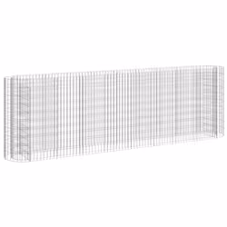 vidaXL Gabbione con Letto Rialzato in Acciaio Zincato 330x50x100 cm - Vista aggiuntiva 2