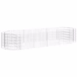 vidaXL Gabbione con Letto Rialzato in Ferro Zincato 300x100x50 cm - Vista aggiuntiva 2