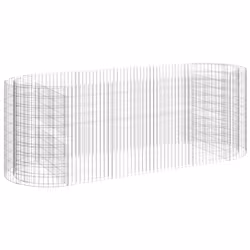 vidaXL Gabbione con Letto Rialzato in Ferro Zincato 300x100x100 cm - Vista aggiuntiva 2