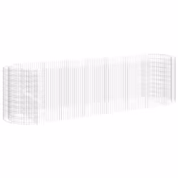 vidaXL Gabbione con Letto Rialzato in Ferro Zincato 400x100x100 cm - Vista aggiuntiva 2