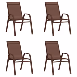 vidaXL Set da Pranzo da Giardino 5 pz Marrone e Nero - Vista aggiuntiva 3