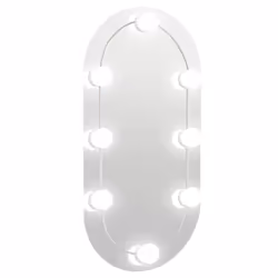 vidaXL Specchio con Luci LED 60x30 cm Ovale in Vetro - Vista aggiuntiva 2