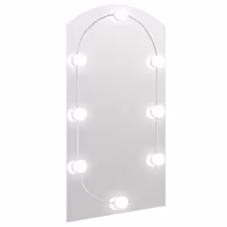 vidaXL Specchio con Luci LED 90x45 cm Forma ad Arco in Vetro - Vista aggiuntiva 2