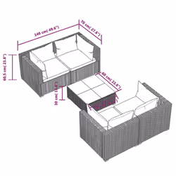 VidaXL 3101485 set mobili da esterno - Vista aggiuntiva 7