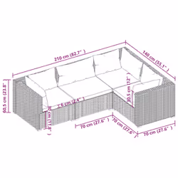 VidaXL 3101673 set mobili da esterno - Vista aggiuntiva 5