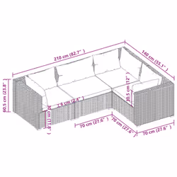 VidaXL 3101675 set mobili da esterno - Vista aggiuntiva 5